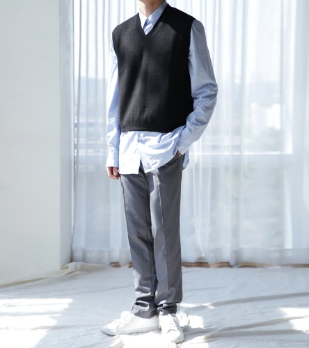[designer brand] modal knit vest - black
