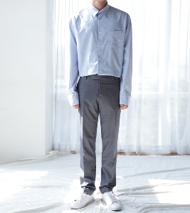 [designer brand]straight fit slacks - grey