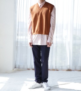 [designer brand] modal knit vest - brown