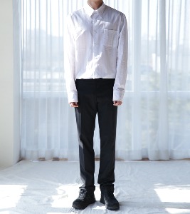 [designer brand]straight fit slacks - black