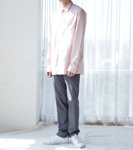 [designer brand]solid shirt - pink